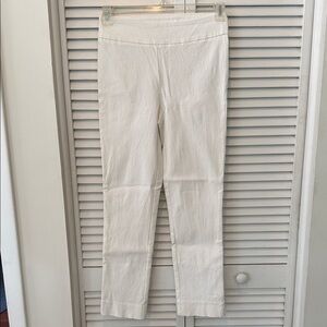 Joseph Ribkoff Elegant White Textured Pants